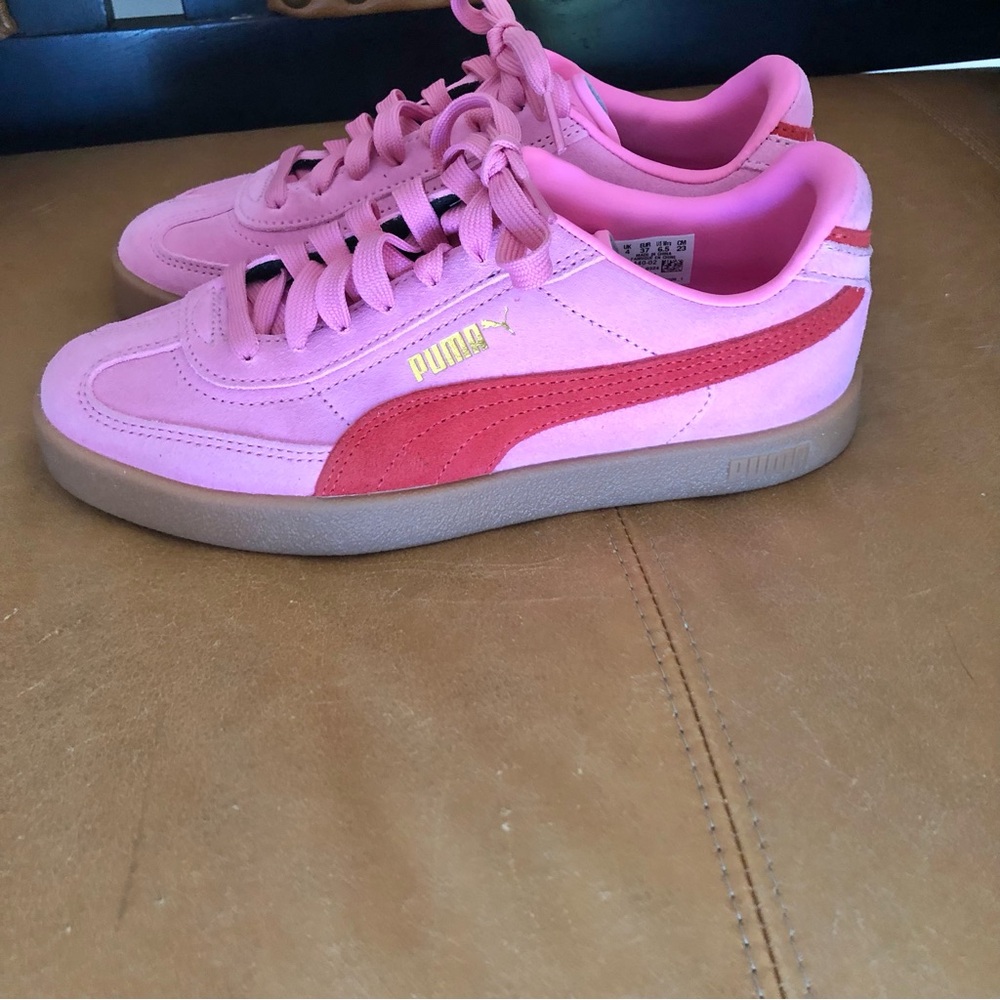 Puma Pink Suede Women's Sneakers - Picture 2 of 5